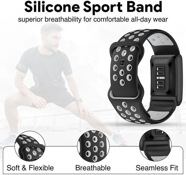 Alt view image 2 of 6 - Whoop 5.0 Compatible Silicone Strap Adjustable Sport-Inspired Band, Breathable & Lightweight Replacement Wristband for Men & Women