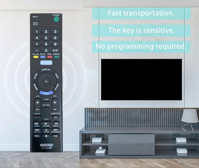 Alt view image 4 of 4 - RMT-TX102U Replacement Remote Control for Sony TV RMT-TX100U RMT-TX300U 32R500C 40R510C 48R510C KDL40R510C KDL-55W800C KDL40R530C KDL-48W650D KDL-40W650D KDL-32W600D KDL-48R530C KDL-48R550C
