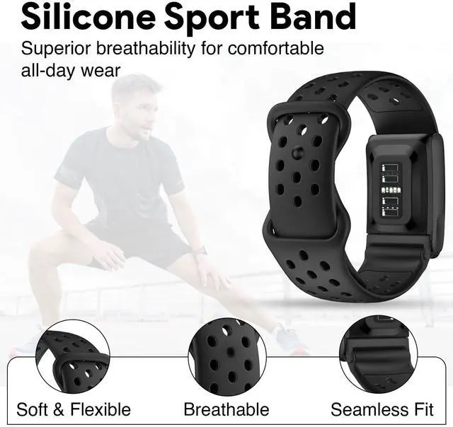 Alt view image 2 of 6 - Whoop 5.0 Compatible Silicone Strap Adjustable Sport-Inspired Band, Breathable & Lightweight Replacement Wristband for Men & Women