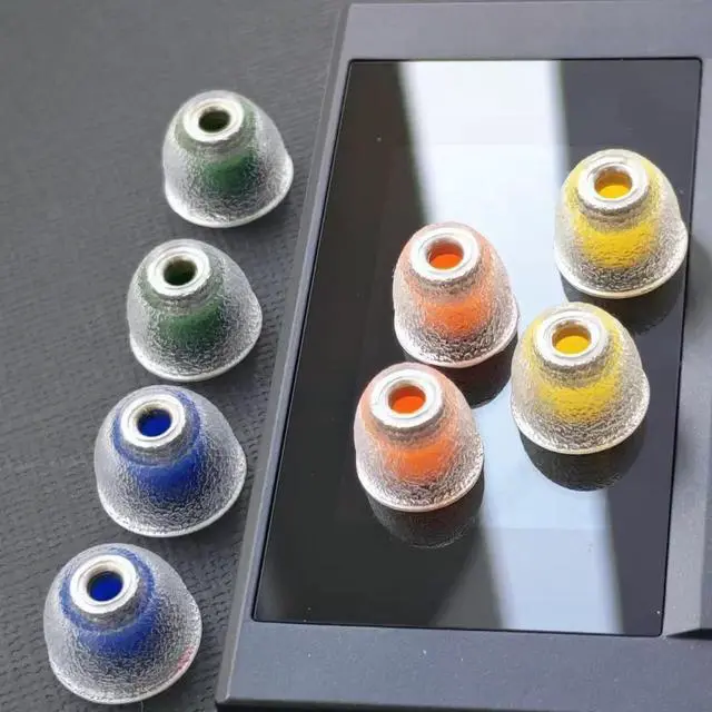 Alt view image 6 of 7 - Tang Sancai Noble Earbud Tips, Replaceable Stainless Steel IEM Eartips, Liquid Silicone Medical Grade Hypoallergic Ear Plugs for in-Ear Monitor (M- 4 Pairs)