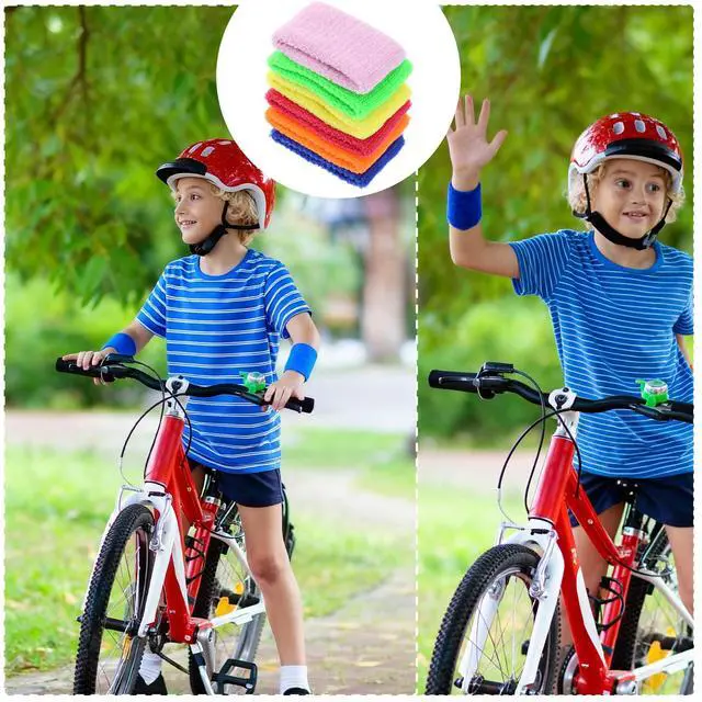 Alt view image 7 of 7 - 72 Pcs(36 Pairs) Sports Wristbands for Kids Bulk, Wrist Sweatbands for Kids, Neon Sports Wristband for Children, Fan Wristband for Summer Camp, Soccer, Football, Basketball, Party Favors