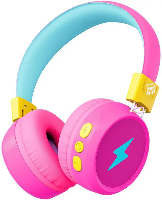 Main image of Kids Bluetooth Headphones, 74/85dB Volume Limited, 60H Playtime, Built-in Mic, Bluetooth 5.4, Fast Charging, Foldable Toddler Wireless Over-Ear with AUX Cord, for iPad/Tablet/Airplane