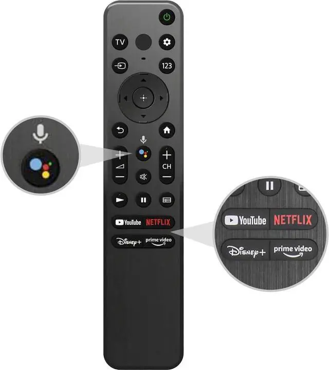 Alt view image 2 of 7 - Smart Voice Remote Control RMF-TX800U Compatible with Sony A80K X80K X95K X90K X85K 4K 8K 2022 XR-65A80K RMF-TX900U HDR LED Smart TV