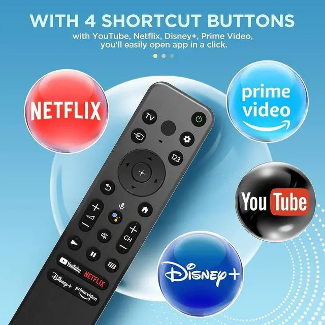 Alt view image 6 of 7 - Smart Voice Remote Control RMF-TX800U Compatible with Sony A80K X80K X95K X90K X85K 4K 8K 2022 XR-65A80K RMF-TX900U HDR LED Smart TV