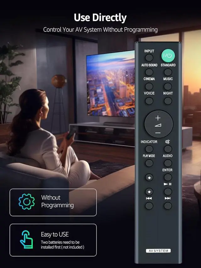 Alt view image 5 of 7 - Replacement Remote Control for Sony HT-S100F HT-SF200 HT-SF150 Soundbar