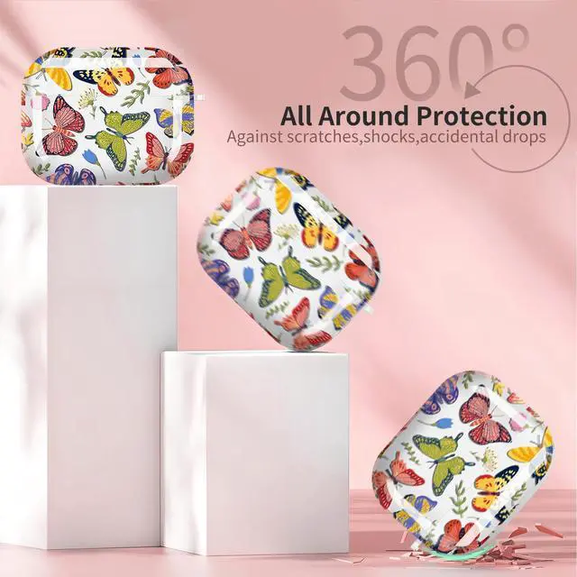 Alt view image 6 of 6 - for Cute Airpods Pro 3 Case Clear, Soft TPU Air Pods Pro 3rd Generation Cover Protective Skin Girl Women with Gold Keychain for iPod Pro 3 Gen 2025 - Cute Butterfly