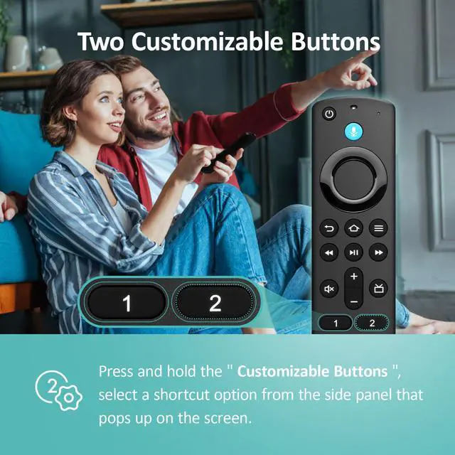 Alt view image 3 of 7 - Replacement Voice Remote Fit for All Fireseries TV Cube/Stick, Compatible with Firestick 4K Max/4K (1st/2nd Gen), TV Stick (2nd/3rd Gen)/Lite/HD, and for All TCL, Insignia-Toshiba-Pioneer Smart-TVs