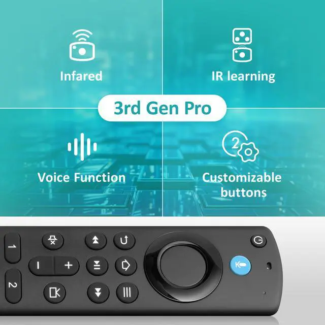 Alt view image 5 of 7 - Replacement Voice Remote Fit for All Fireseries TV Cube/Stick, Compatible with Firestick 4K Max/4K (1st/2nd Gen), TV Stick (2nd/3rd Gen)/Lite/HD, and for All TCL, Insignia-Toshiba-Pioneer Smart-TVs