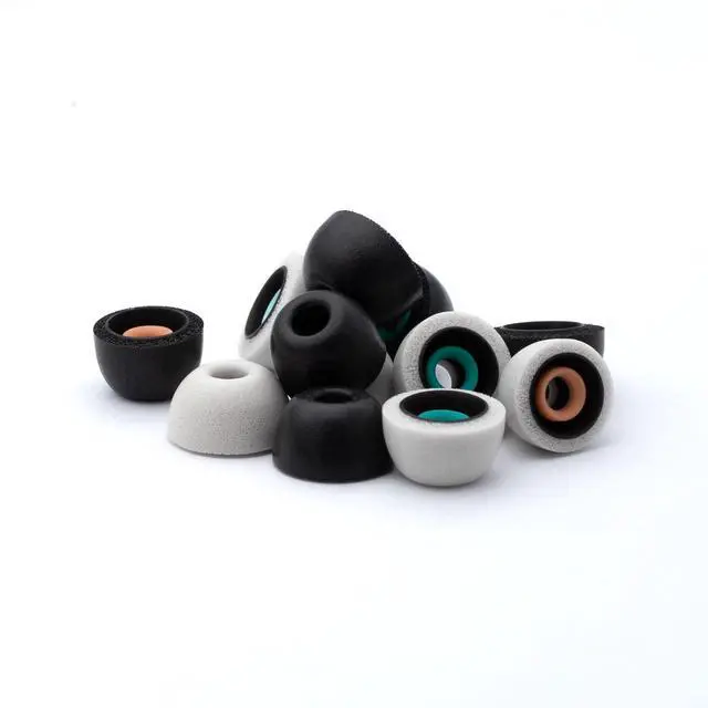 Main image of Replacement Foam Ear Tips for JBL Endurance Peak 4/Peak 3/Peak II | Earbuds Tips, 3 Pairs (S/M/L) Gray/White