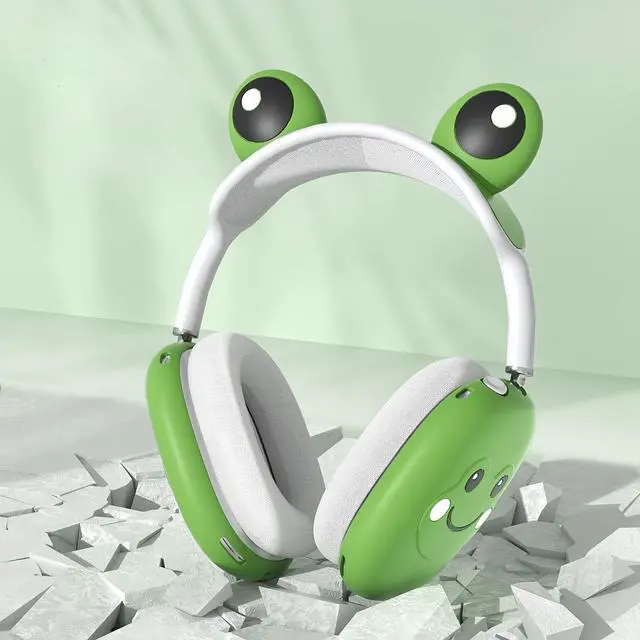 Alt view image 3 of 6 - Case Cover Compatible with AirPods Max 2/1, Ear Pad Case/Ear Cups/Headband Cover for AirPod Max (2026/2024/2020), Cute Cartoon Frog Headphones Accessories Protector for Apple AirPods Max