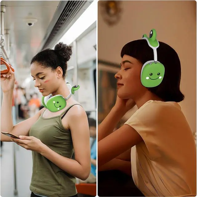 Alt view image 4 of 6 - Case Cover Compatible with AirPods Max 2/1, Ear Pad Case/Ear Cups/Headband Cover for AirPod Max (2026/2024/2020), Cute Cartoon Frog Headphones Accessories Protector for Apple AirPods Max