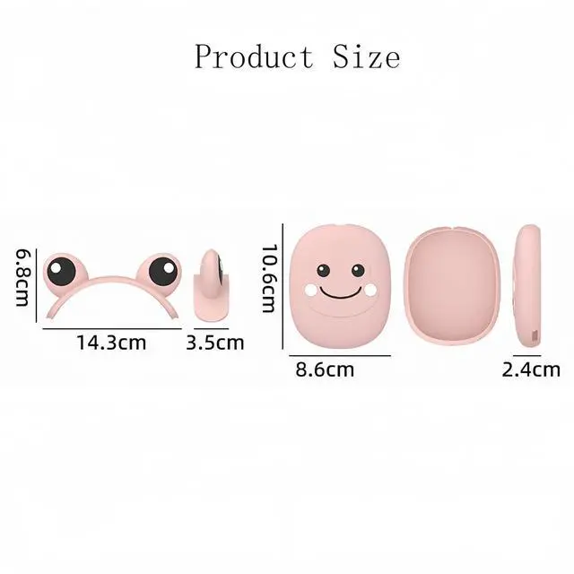 Alt view image 6 of 6 - Case Cover Compatible with AirPods Max 2/1, Ear Pad Case/Ear Cups/Headband Cover for AirPod Max (2026/2024/2020), Cute Cartoon Frog Headphones Accessories Protector for Apple AirPods Max