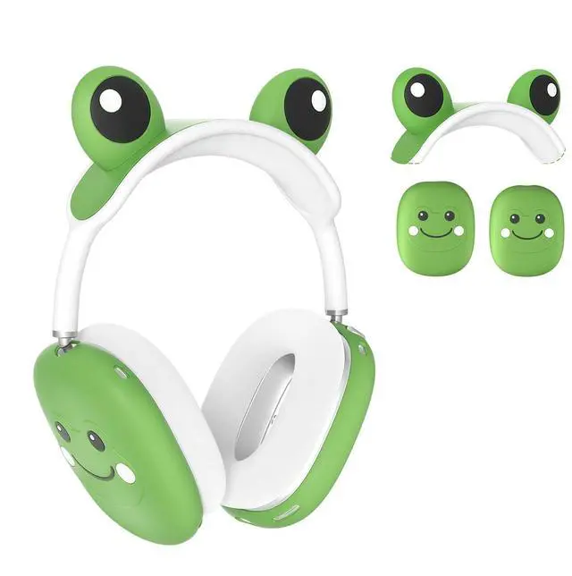 Main image of Case Cover Compatible with AirPods Max 2/1, Ear Pad Case/Ear Cups/Headband Cover for AirPod Max (2026/2024/2020), Cute Cartoon Frog Headphones Accessories Protector for Apple AirPods Max