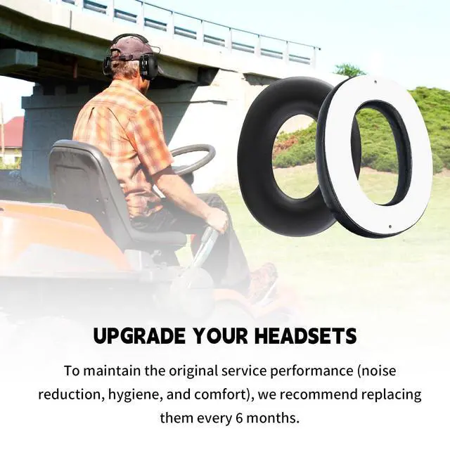 Alt view image 2 of 5 - Upgraded Replacement Foam Ear Pads for 3M WorkTunes Connect (90543, 90544, 90542, 90541, 90507) & ZOHAN EM042 Radio Headphones (037, 027, 033) Comfortable Hearing Protection Cushions (2-Pack)