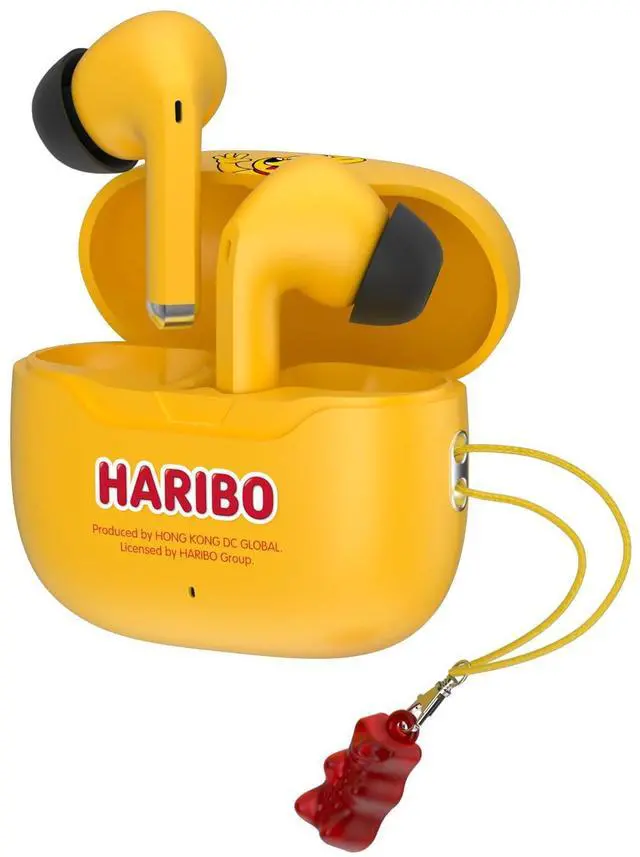 Main image of Haribo Wireless Earbuds, Bluetooth 5.3 TWS, 13mm Bass Driver, ENC Noise Reduction, IPX4, USB-C Charging, Gummy Bear Style