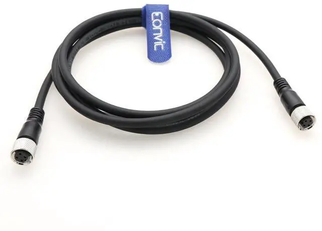 Main image of Industrial M12 A Code 4 Pin Female to Female Connector Molded PVC Aviation Sensor Cable (2m)