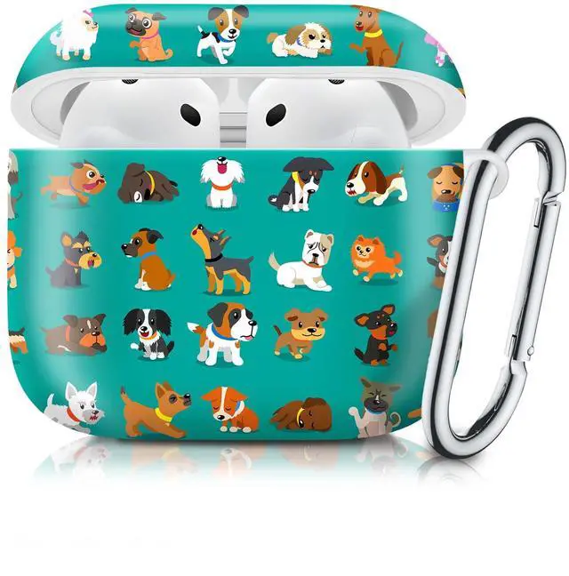 Main image of Case Compatible with AirPod 4th Generation 2024,Shockproof Protective Case Cover with Keychain for Women Men,Wireless Accessorie Charging Cases for Airpod 4th - Colorful Dog
