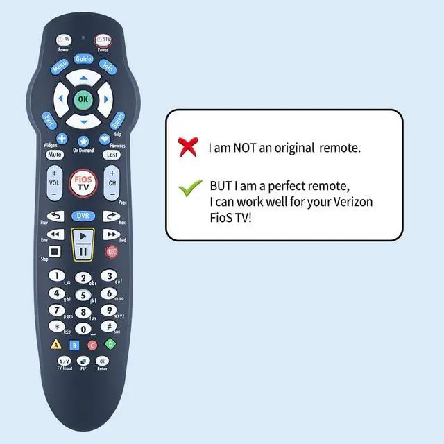 Alt view image 3 of 5 - Replacement Remote for Verizon Fios VZ P265v4 P265v5 RC TV STB | Compatible With Verizon FiOS Systems RC1445302/00B RC2655007/01B, Simple Programming, Stable Signal, Fast Response
