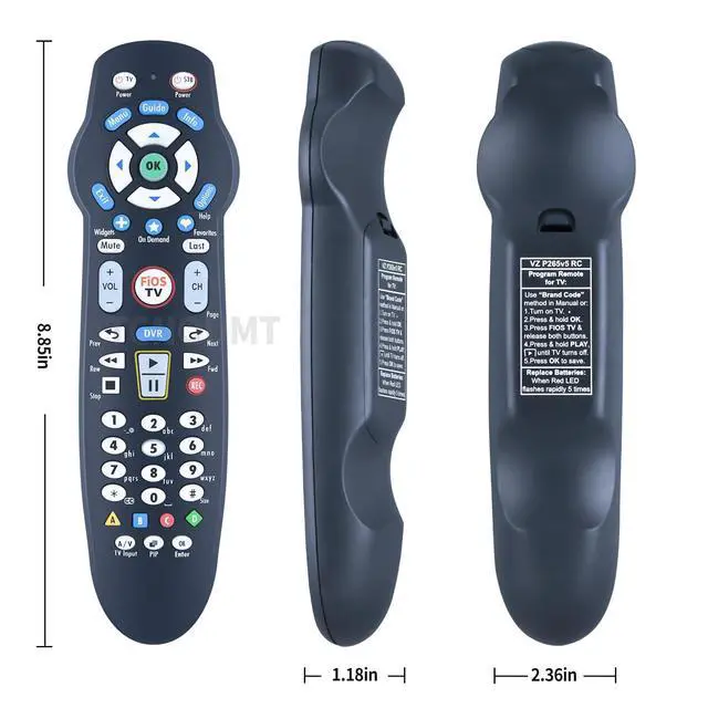 Alt view image 4 of 5 - Replacement Remote for Verizon Fios VZ P265v4 P265v5 RC TV STB | Compatible With Verizon FiOS Systems RC1445302/00B RC2655007/01B, Simple Programming, Stable Signal, Fast Response
