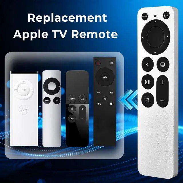 Alt view image 2 of 7 - Replacement Apple TV Remote Control for Apple TV 4K Remote Gen 1 2 3 4 HD A2169 A1842 A1625 A1427 A1469 A1378 A1218 with TV Control Function