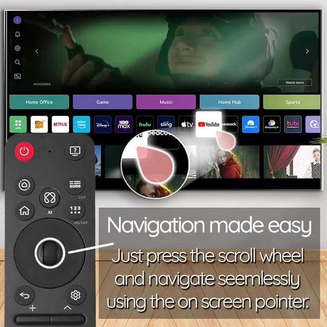 Alt view image 6 of 6 - OEM Original MR25GA Magic Remote for 2025 LG OLED Smart TVs C5, B5, G5, M5 Series Voice Control, Pointer, Alexa Shortcut, Accessibility & AI Features