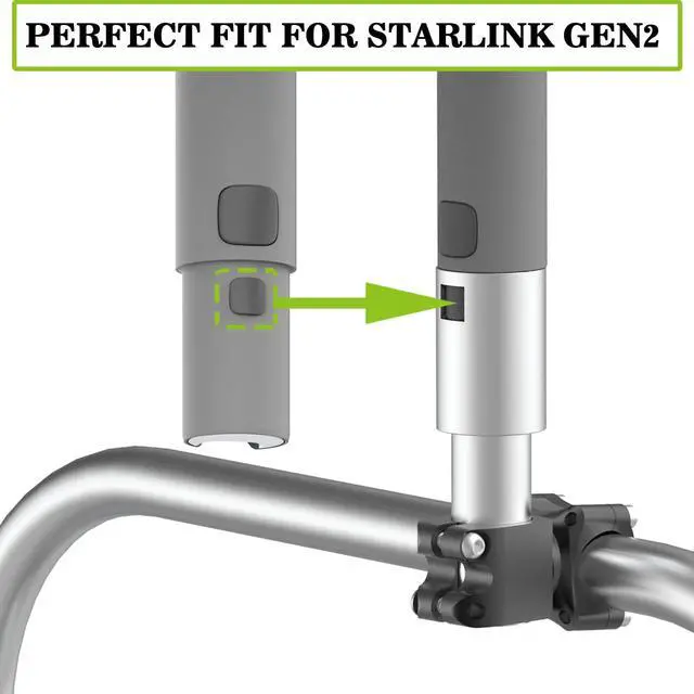 Alt view image 2 of 7 - Starlink Gen 2 Mount for RV Ladder and Roof Rack, Starlink Mini RV Ladder Mount,Load-Bearing 200lbs, Installation Range 0.8-1.17 for Any Horizontal Rod (All Aluminum Material)