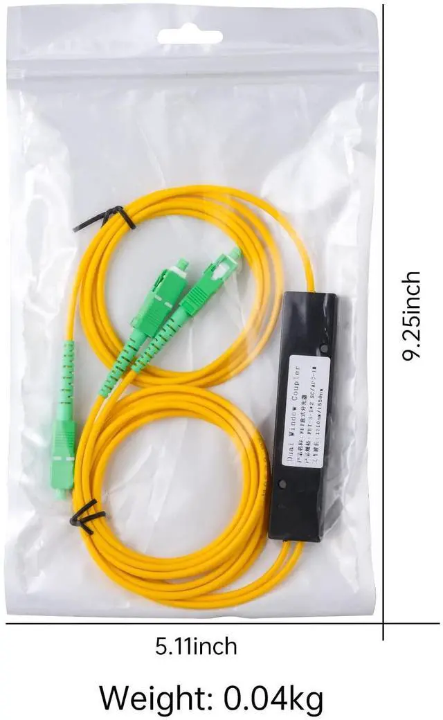 Alt view image 6 of 7 - SC/APC Fiber Optical FBT Splitter 1x2(1 in 2 Out) Singlemode 1310/1550nm for Network Signal Distribution(2 Pack)