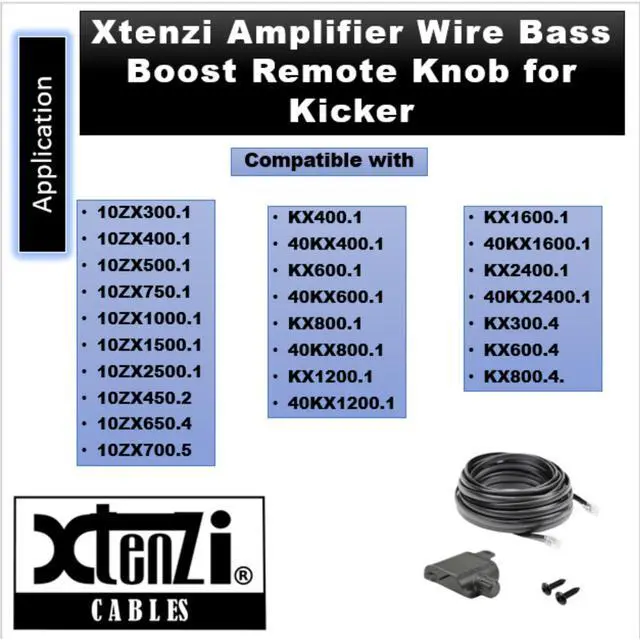 Alt view image 6 of 7 - Amplifier Replacement Bass Knob Control Remote XTBR4 Compatible with Select Kicker IX, ZX, DX, ZXM Amplifier