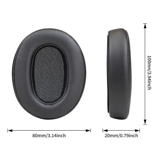Alt view image 6 of 7 - Replacement Earpads for Sony WH-XB900N/WH-CH710N/WH-CH720N/WH-RF400/MDR-RF895RK Headphones,Ear Pads Cushions with Noise Isolation Memory Foam,Soft Protein Leather-Black