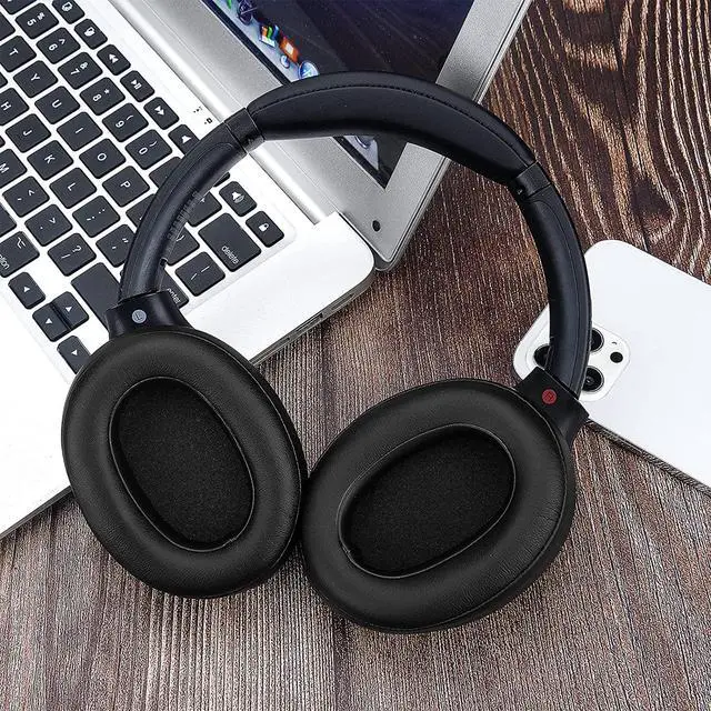 Alt view image 7 of 7 - Replacement Earpads for Sony WH-XB900N/WH-CH710N/WH-CH720N/WH-RF400/MDR-RF895RK Headphones,Ear Pads Cushions with Noise Isolation Memory Foam,Soft Protein Leather-Black