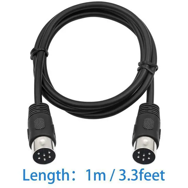 Alt view image 4 of 5 - DIN 6 PIN Male Plug Cable, 3.3feet 6 PIN DIN Male to Male AV Adapter Audio Socket for Digital Audio Devices, Black