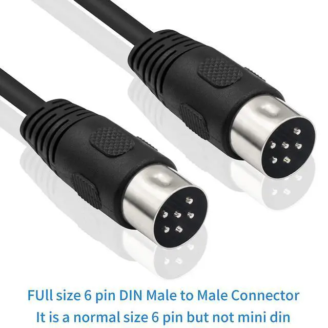 Alt view image 2 of 5 - DIN 6 PIN Male Plug Cable, 3.3feet 6 PIN DIN Male to Male AV Adapter Audio Socket for Digital Audio Devices, Black