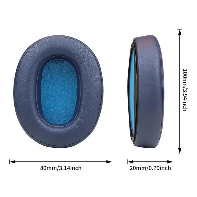 Alt view image 7 of 7 - Replacement Earpads for Sony WH-XB900N/WH-CH710N/WH-CH720N/WH-RF400/MDR-RF895RK Headphones,Ear Pads Cushions with Noise Isolation Memory Foam,Soft Protein Leather-Blue