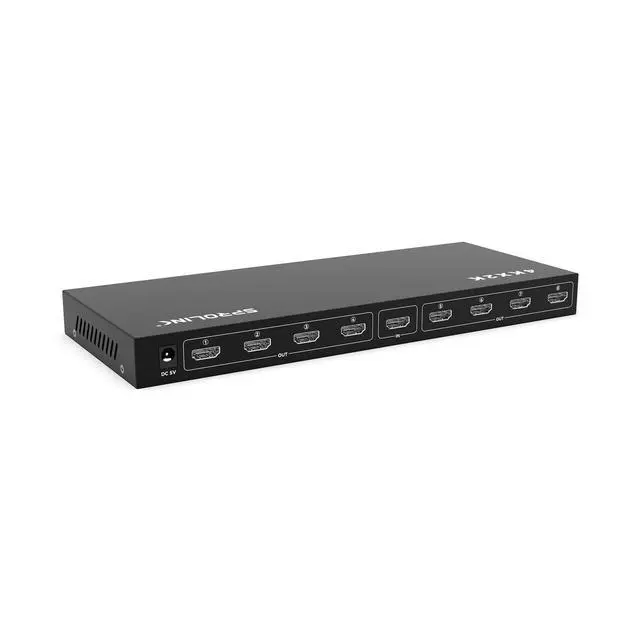 Alt view image 7 of 7 - LK5-H108 4K HDMI Splitter 1×8, 8 Port Powered Distributor with AC Adapter - 4K@30Hz, PS5/Xbox/Fire TV Compatible