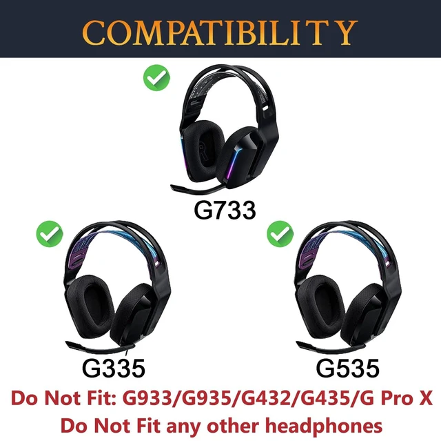 Alt view image 2 of 4 - Headband Cover for Logitech G733/G535/G335 Gaming Headsets, Replacement Headstrap Pad Repair Part - Purple Point