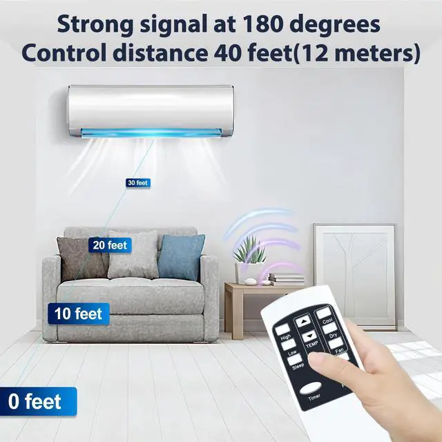 Alt view image 5 of 7 - New Remote Control Replacement for SereneLife Portable Air Conditioner SLPAC10 SLPAC8 SLACHT108 SLACHT128 SLPAC12.5 SLPAC125