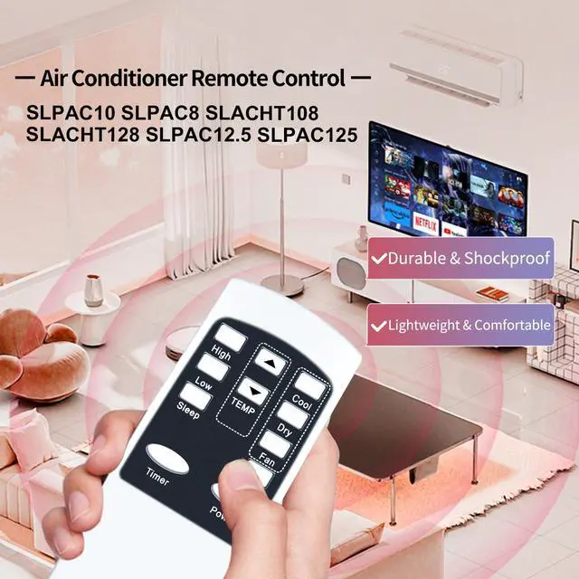 Alt view image 2 of 7 - New Remote Control Replacement for SereneLife Portable Air Conditioner SLPAC10 SLPAC8 SLACHT108 SLACHT128 SLPAC12.5 SLPAC125