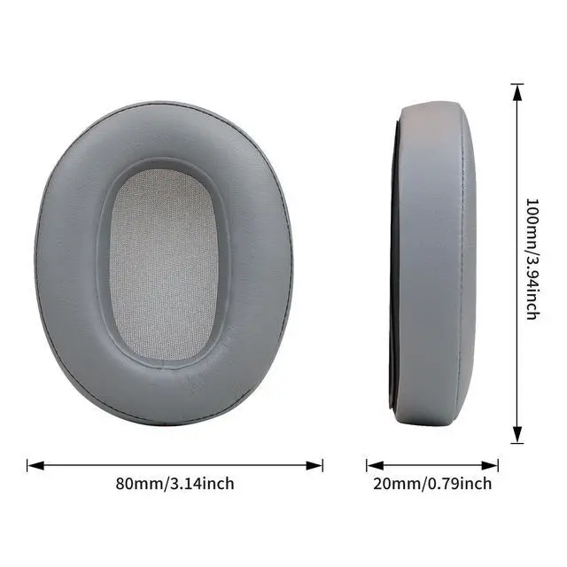 Alt view image 6 of 6 - Replacement Earpads for Sony WH-XB900N(WH-XB900) Headphones,Ear Pads Cushions with Noise Isolation Memory Foam,Soft Protein Leather-Grey