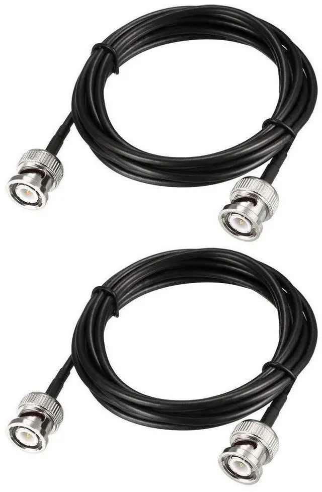 Main image of BNC Male to Male Coaxial Jumper Cable 50 ohm 6 feet RG174 for Video Signals,CCTV,DVR,Camera 2pcs