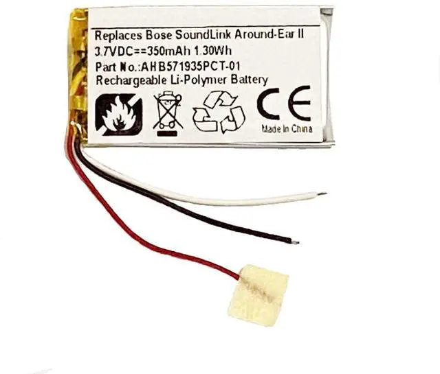Main image of 350mAh AHB571935PCT-01 Battery Replacement Compatible with Bose Soundlink Around-Ear II, AE2, On-Ear, OE Wireless Headphones