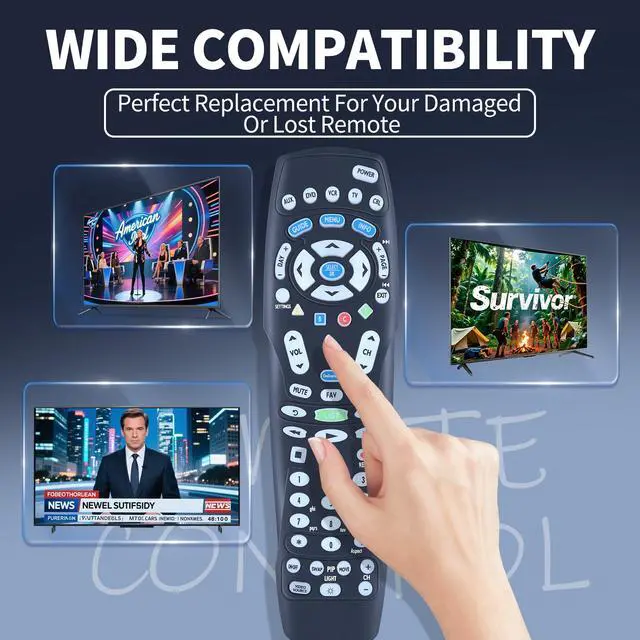 Alt view image 2 of 7 - RC122 RC1226001/04B Replacement Remote Control for Spectrum TV Time Warner, Brighthouse and Charter Cable Boxes