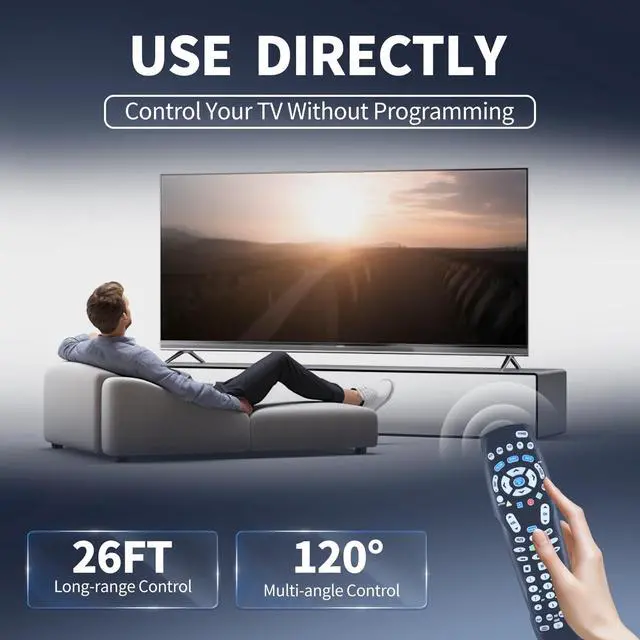 Alt view image 3 of 7 - RC122 RC1226001/04B Replacement Remote Control for Spectrum TV Time Warner, Brighthouse and Charter Cable Boxes