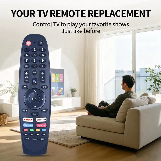 Alt view image 2 of 7 - EC32V2HA EC40V2FA Remote for Caixun Android TV, for SANSUI/BLAUPUNKT/ARRQW | No Setup Required
