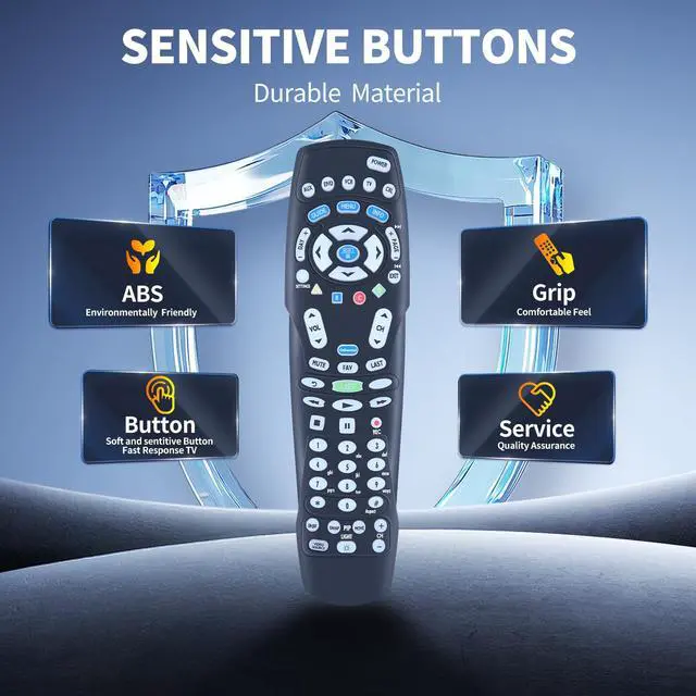 Alt view image 5 of 7 - RC122 RC1226001/04B Replacement Remote Control for Spectrum TV Time Warner, Brighthouse and Charter Cable Boxes