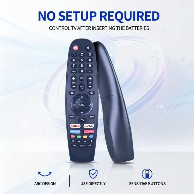 Alt view image 3 of 7 - EC32V2HA EC40V2FA Remote for Caixun Android TV, for SANSUI/BLAUPUNKT/ARRQW | No Setup Required
