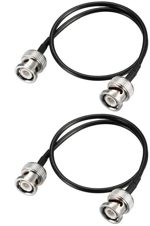 Main image of BNC Male to Male Coaxial Jumper Cable 50 ohm 12 inch RG174 for Video Signals,CCTV,DVR,Camera 2pcs