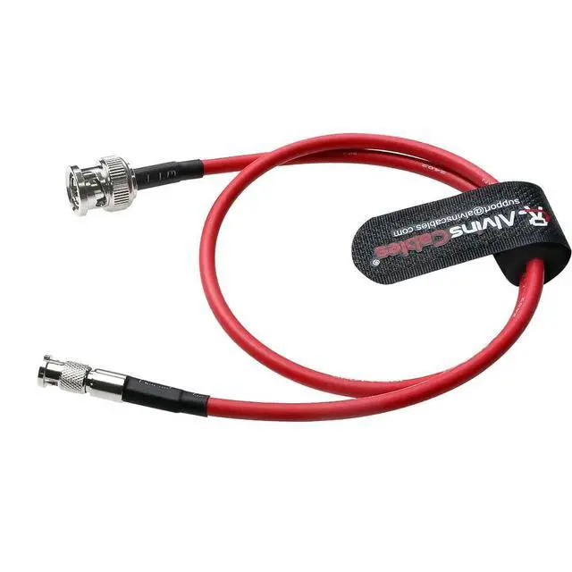 Alt view image 5 of 5 - Micro BNC to BNC Cable 12G-SDI High Speed 4K UHD Video Coaxial Cable, 75 Ohm Ultra-Soft for Blackmagic Video Assist 5" Monitor, Red 50CM|19.7inches