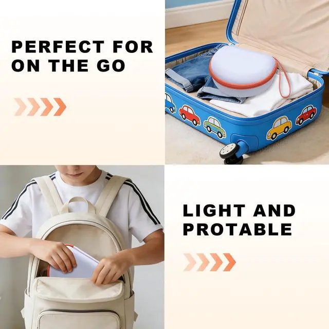 Alt view image 3 of 7 - Hard Case for JBL Junior 470NC/320/JR 460NC Kids Headphone, White | for iClever BTH12 HS19 BTH20 BTH22 BTH26/Candy Bila/Acer/JBL/MIDOLA/JoySpark/JLab/ADOOPE/eKids/EarFun Headphone (Case Only)