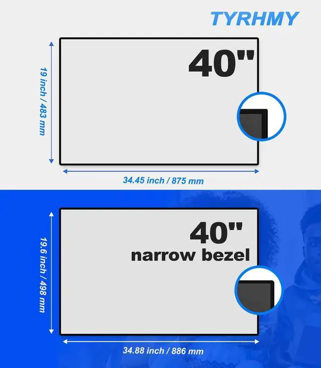 Alt view image 6 of 6 - Anti Glare Film for TV 40 inch, Blue Light Anti Glare TV Screen Protector,40 in Glare Film Relieve Eye Strain and Reduce TV Screen