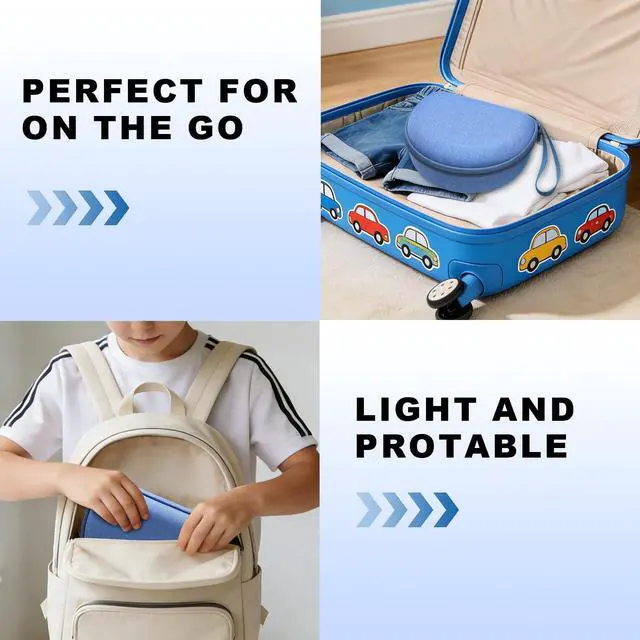 Alt view image 3 of 7 - Hard Case for JBL Junior 470NC/320/JR 460NC Kids Headphone, Blue | for iClever BTH12 HS19 BTH20 BTH22 BTH26/Candy Bila/Acer/JBL/MIDOLA/JoySpark/JLab/ADOOPE/eKids/EarFun Headphone (Case Only)